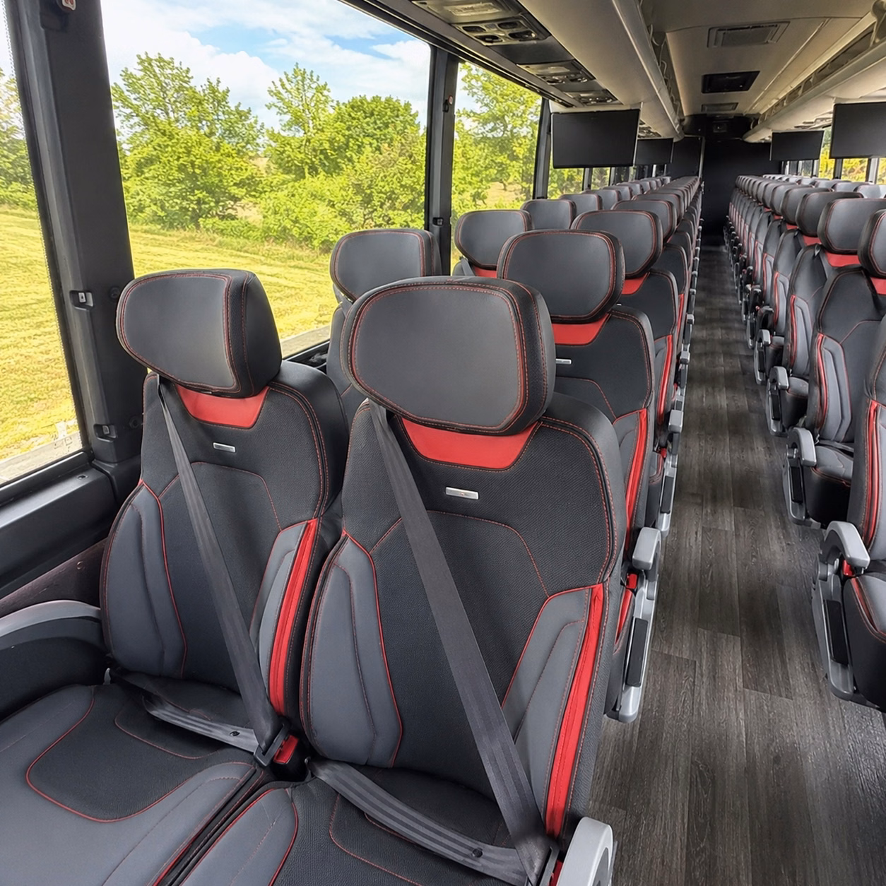 elizabeth charter bus interior